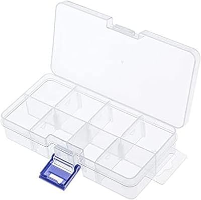 Hojkme 8 pièces boîte de rangement en plastique transparent de 2, boîte