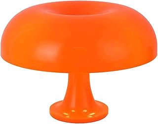 Lampe de table de nuit danoise en forme de champignon orange q-bomb, lampe