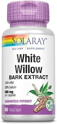Solaray - extrait d'écorce de saule blanc 600 mg. 60 capsules végétales 161801