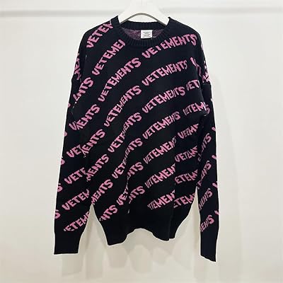 Pull à logo jacquard vetements multicolore homme femme 1:1 vtm sweatshirts (3, l)