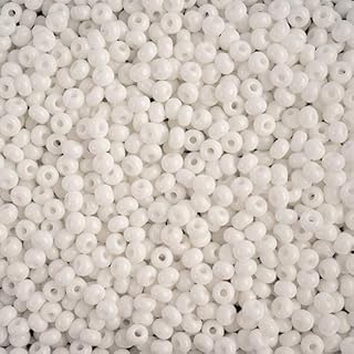 Perle de verre tchèque / bonnie bead 6/0 blanc opaque - big bag