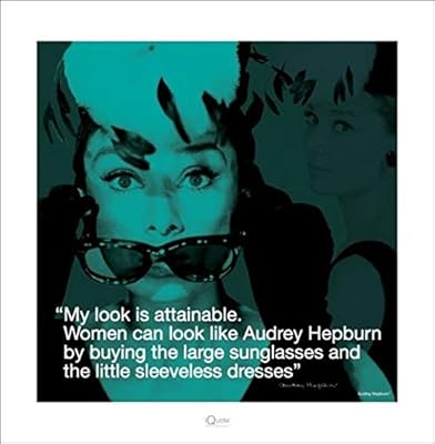 Pyramid international tableau imprimé avec la phrase « audrey hepburn » de i-coat