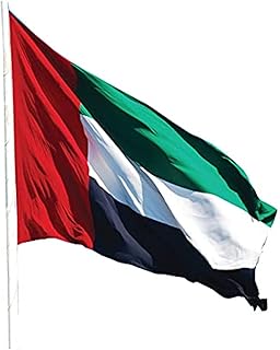 Drapeau des émirats arabes unis de haute qualité, taille 1,5x3m