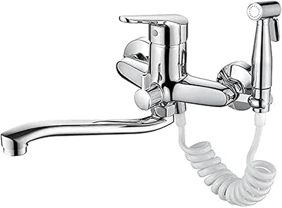 Robinet de cuisine ibergriff roma m13150-1, mitigeur de lavabo mural avec jet haute