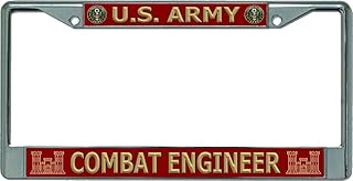 Cadre de plaque d'immatriculation chromé du génie de combat de l'armée américaine