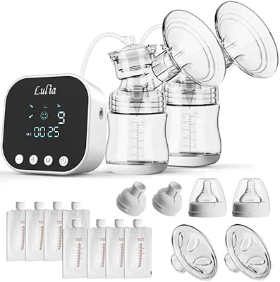 Double pompe électrique lolia, 4 modes et 9 niveaux, pompe d'allaitement portable puissante