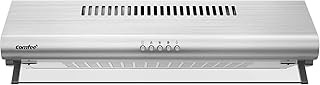 Hotte aspirante confortable 60 cm f49ss-60 led, hotte aspirante sous meuble, hotte murale