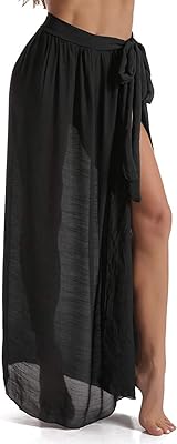 Jupe de plage paréo semi-transparente barrio sarong pour femme the white shop