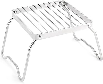 Mikia charcoal grill 2 pieces barrilla folding de acero non-oxidisable