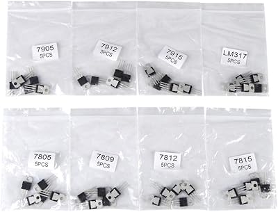 40 pièces 8 types 7805 7809 7812 7815 7905 7912 7915 kit d'assortiment