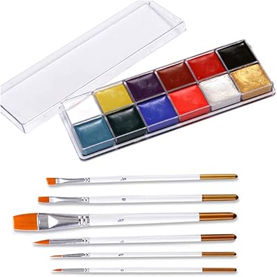 Huile de peinture pour le visage et le corps 12 couleurs, maquillage de fête professionnel hypoallergénique et non toxique, peinture pour le visage pour adultes et enfants. Révolutionnez votre façon d'acheter avec Diaytar