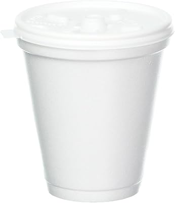 Tasse à café jetable en mousse blanche dart 236 ml pour boissons chaudes