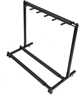 Support de guitare pliable multi-usage mike music - support de guitare noir portable