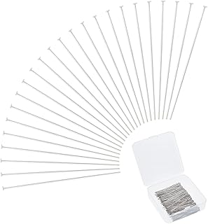 Unicraftale 500 pièces épingles à tête plate en acier inoxydable de 50 mm