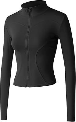 Veste de sport légère pour femme avec coupe ajustée, fermeture éclair entièrement extensible