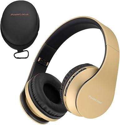 Casque stéréo bluetooth sans fil pliable powerlocos avec microphone intégré pour iphone