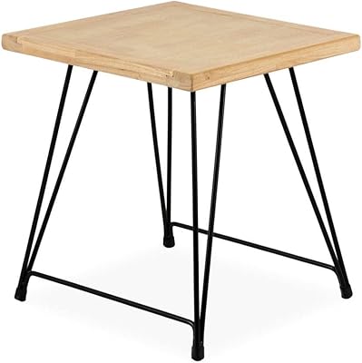Table d'appoint homes r us palawan marron noir 45 x 50