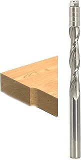 Mèches de toupie en spirale sinoprotools, tige de 1/4 de pouce, mèche de toupie en spirale extra longue en carbure monobloc avec 4 roulements, fraises en bout de fraises cnc pour mortaises sur bois, gravure de sculpture. Votre satisfaction, notre priorité chez Diaytar