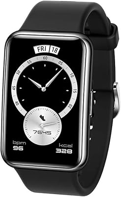 Montre intelligente élégante huawei de watchfit, boîtier en acier inoxydable, écran amoled