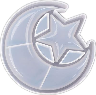 Moule en silicone époxy heravica avec motif croissant, étoiles et lune