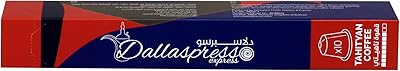 Capsules de café expresso vanille compatibles nespresso tahiti, 10 capsules