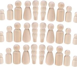 Toyvian 50pcs bois en bois personnes chiffres en bois personnes formes bricolage gâteau de mariage décor bricolage peint poupées en bois famille peg poupées en bois clou. Diaytar : L'e-commerce accessible à tous les Sénégalais