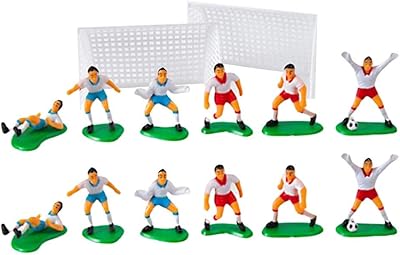 16 pièces de décoration de gâteau sur le thème du football mini