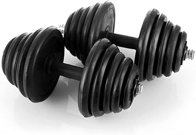 Ensemble d'haltères réglables en caoutchouc marshall fitness paire 30 kg pour les entraînements