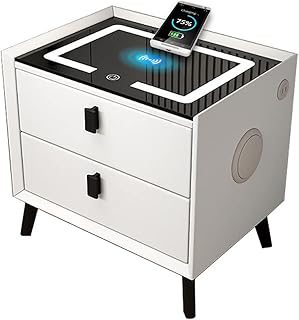 Table de chevet intelligente table d'appoint de canapé avec port usb pour chargement
