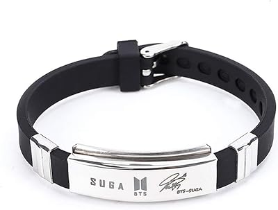 Bracelet signature yellow chimes de suga du groupe de k-pop bts en silicone