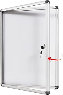 Tableau mémo verrouillable swansea avec porte, tableau blanc pour mur pour l'école, le bureau