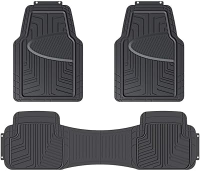 Tapis de sol en caoutchouc durable anti-odeurs toutes saisons amazonbasics pour voitures, suv