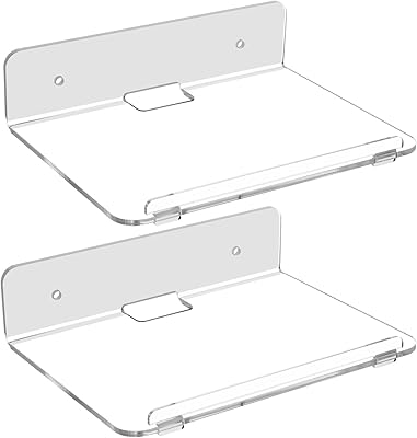 Cosmos lot de 2 étagères murales flottantes en acrylique présentoir adhésif pour pots