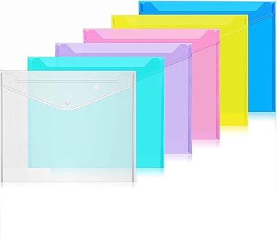 Enveloppes en plastique format a4, paquet de 5 enveloppes en polyéthylène transparent