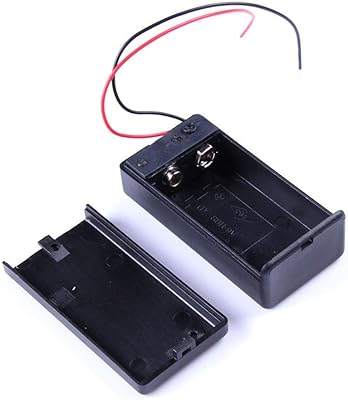 Boîtier de support de batterie 9 v avec fils, interrupteur marche/arrêt et couvercle