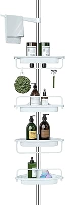 Support de douche u-home à 4 niveaux avec barre de tension réglable, support