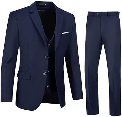 Costume de smoking 3 pièces pour hommes, costumes formels de mariage, veste, gilet