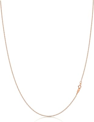 Collier plaqué argent sterling en or rose, chaîne câblée italienne de 1,3 mm