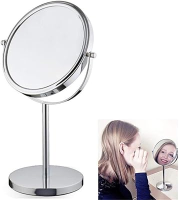 Miroir de maquillage grossissant de 7 pouces miroir de table double face 1:1