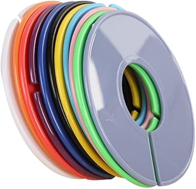 Gshllo 10 pièces en plastique porte-vêtements taille diviseurs de garde-robe étiquettes cintres ronds