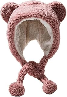 Yofab chapeaux pour femmes, hiver femmes mignon ours oreilles chapeaux décontracté faux polaire