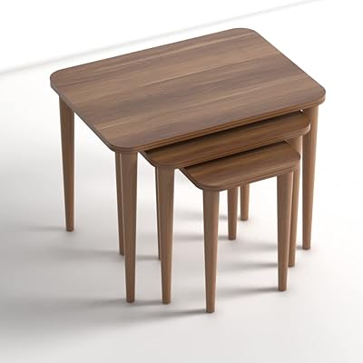 Ensemble de table basse gigogne leto en toile pour salon, bureau à domicile