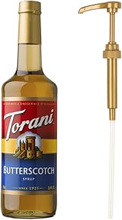 Sirop de caramel au beurre torani 750 ml avec pompe à