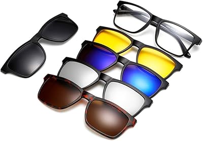 Lunettes magnétiques 5 en 1, 5 pièces, monture polarisée sur monture en plastique