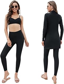 Maillot de bain jenny pour femme au design islamique moderne couleur unie
