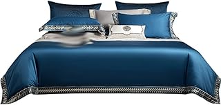 N/a ensemble de quatre pièces brodées de draps en coton à longues fibres