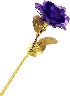 Halamo creative fleur de rose en feuille d'or 24 carats, décorations pour la maison,