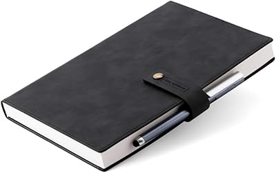 Cahier d'écriture rechargeable en similicuir à couverture rigide college b5 word, 408 pages
