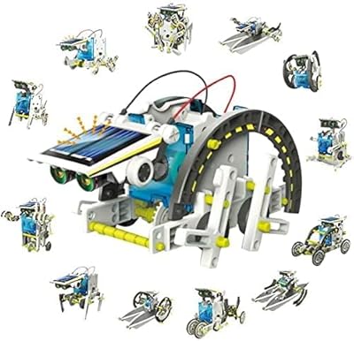 Jouet de création de robots à énergie solaire 13 en 1, kit