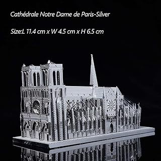 Aepro - modèle en métal 3d fait à la main multicolore cathédrale notre